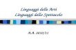 Linguaggi delle Arti Linguaggi dello Spettacolo A.A. 2010/11.