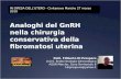 Analoghi del GnRH nella chirurgia conservativa della fibromatosi uterina Dott. Filiberto Di Prospero U.O.S. Endocrinologia Ginecologica ASUR Marche, Zona.