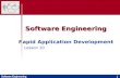 Software Engineering 1 Rapid Application Development Lesson 10.