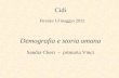 Cidi Firenze 13 maggio 2012 Demografia e storia umana Sandra Chesi – primaria Vinci.