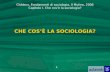 Giddens, Fondamenti di sociologia, Il Mulino, 2006 Capitolo I. Che cosè la sociologia? 1 CHE COSÈ LA SOCIOLOGIA?