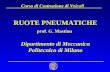 RUOTE PNEUMATICHE prof. G. Mastinu Dipartimento di Meccanica Politecnico di Milano Corso di Costruzione di Veicoli.