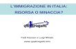 LIMMIGRAZIONE IN ITALIA: RISORSA O MINACCIA? Fadi Hassan e Luigi Minale .