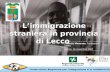 Limmigrazione straniera in provincia di Lecco Alessio Menonna, Fondazione ISMU Lecco, 16 novembre 2007.