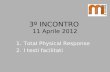 3º INCONTRO 11 Aprile 2012 1.Total Physical Response 2.I testi facilitati.