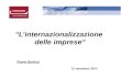 "L’internazionalizzazione delle imprese" Flavio Burlizzi 25 settembre 2013.