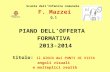 Scuola dell'Infanzia comunale F. Mazzei Q.1 PIANO DELL’OFFERTA FORMATIVA 2013-2014 titolo: il GIOCO dei PUNTI di VISTA angoli visuali e molteplici realtà.