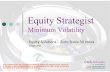 Equity Strategist - Minimum Variance Solutions