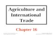 Agri 2312 chapter 16 agriculture and international trade