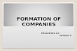 Formation of companies