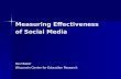 Measuring Effectiveness of Social Media