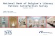 National Bank of Belgium's Library: Patrons Satisfaction Survey Results