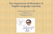 The Important of Phonetics in English Language Learning