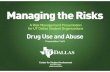 3 - Drug Use and Abuse - Risk Management