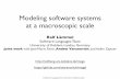 Modeling software systems  at a macroscopic scale