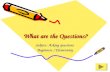 Ask the questions 01