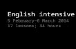 English intro intensive Feb-March 2014