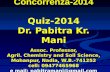 Quiz 2014 final, P K MANI