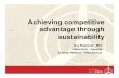Competitive Advantage Through Sustainability