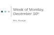 Week of December 10th-UPDATED