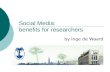 Social Media Benefits For Researchers