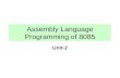 Assembly Language Programming Of 8085