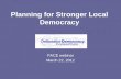 Planning for stronger local democracy   pace webinar