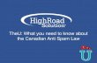 U Need to Know: Canadian Anti-Spam Law (CASL)