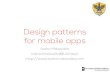 Design Patterns for mobile apps