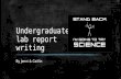 Undergraduate lab report writing