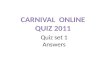 Carnival online quiz set 1 answers