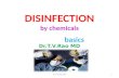 Disinfection by Chemicals basics