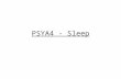 PSYA3 - Sleep