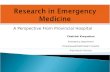 Research In Emergency Medicine