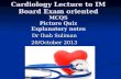 Cardiology lecture toIternal Medicine 21/10/2013