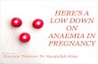 The Low Down on Anaemia in Pregnancy