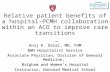 Weitzman 2013 Relative patient benefits of a hospital-PCMH collaboration within an ACO to improve care transitions.