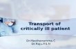 Transport of critically ill patient