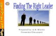 Finding the right leaders