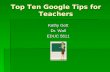Top Ten Google Tips For Teachers