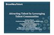 Talent Attraction and Employer Branding by Leveraging Online  Talent Communities