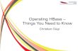 Apachecon Europe 2012: Operating HBase - Things you need to know