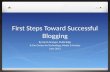 First steps toward successful blogging