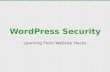 WordPress Security - Learning From Hacks