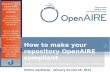 OpenAIRE "How to make your repository OpenAIRE compliant: EPrints"