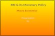 Rbi & Its Monetary Policy