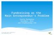Fundraising as Main Problem for Entrepreneur 2012