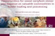 Opportunities for sweet sorghum stover and bagasse as valuable commodities in fodder trading and processing