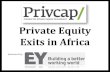 Private Equity Exits in Africa