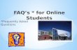 FAQ Online Students Fa10